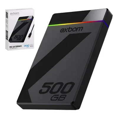 Hd Externo 500gb Usb 3.1 RGB Para Ps4 Ps3 XBOX PC Notebook