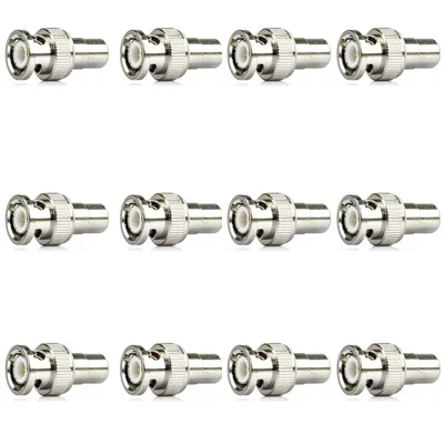 Kit 10 Adaptador Entra Rca Sai Bnc Bnc Macho Rca Fêmea