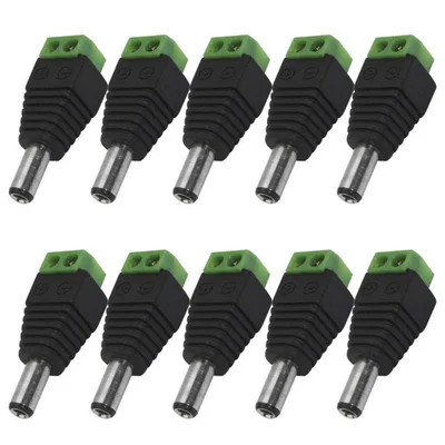 Kit 10 Conector P4 Macho Borne Eetronica Cftv Cameras