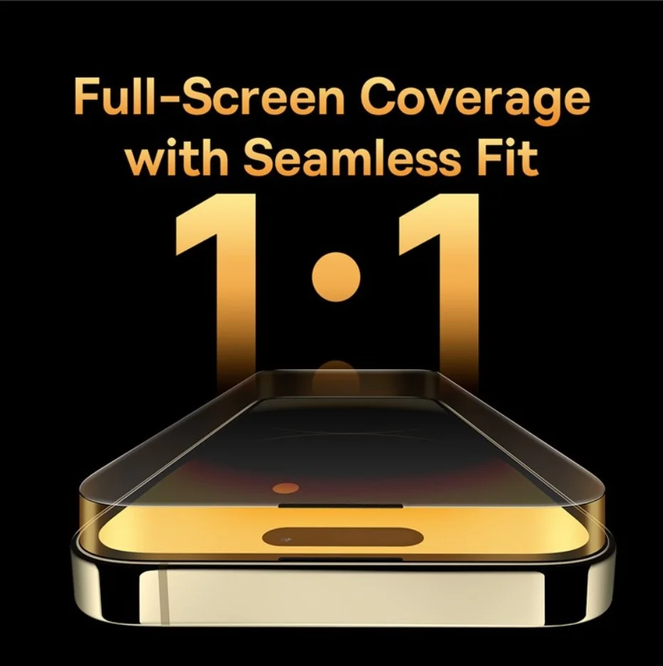 Imagem 4 de 5 do produto Protetor De Tela De Vidro Temperado Baseus Crystal Privacy De 0,3 Mm Com Filtro De Poeira Para Iphone 13 Pro Max/iphone 14 Plus (pacote Com 1 Unidade, Kit De Limpeza E Ferramenta De Instalação À Prova De Poeira), Transparente