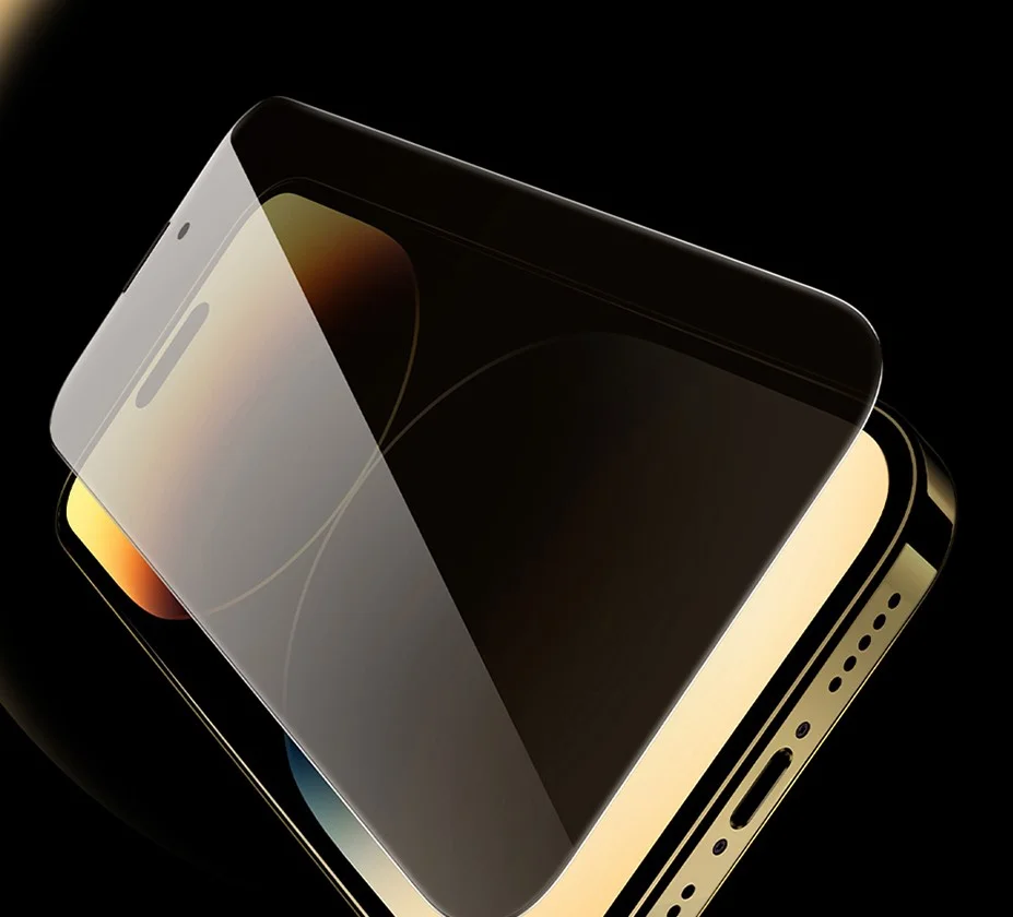 Imagem 5 de 5 do produto Protetor De Tela De Vidro Temperado Baseus Crystal Privacy De 0,3 Mm Com Filtro De Poeira Para Iphone 13 Pro Max/iphone 14 Plus (pacote Com 1 Unidade, Kit De Limpeza E Ferramenta De Instalação À Prova De Poeira), Transparente