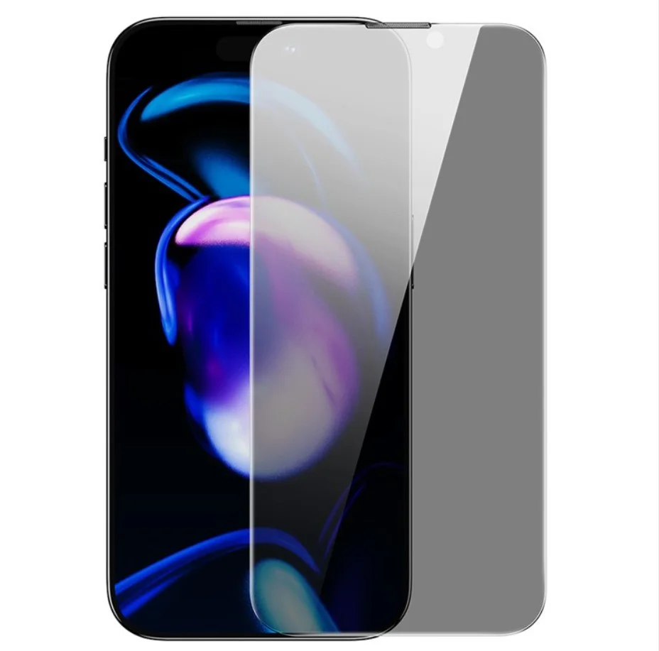 Protetor De Tela De Vidro Temperado Baseus Crystal Privacy De 0,3 Mm Com Filtro De Poeira Para Iphone 13/iphone 13 Pro/iphone 14 (pacote Com 1 Unidade, Kit De Limpeza E Ferramenta De Instalação À Prova De Poeira), Transparente