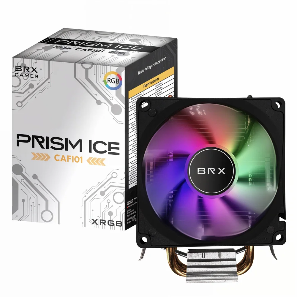 Cooler Para Intel LGA  115x/1200/1700 - Amd Fm1/fm2/fm2+/am3/am3+/am4 Brx Prism Ice RGB- Caf101 4