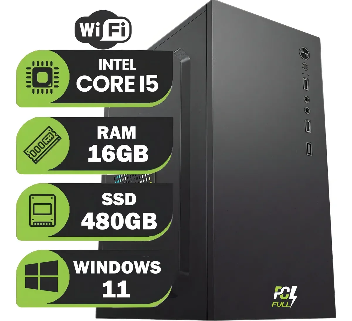 Computador Rápido PC Cpu Intel i5 16gb Ram SSD 480GB Win 11