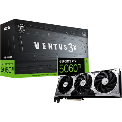 Placa De Vídeo Msi Geforce RTX 5060 Ti Ventus 3x Oc, 16gb Gddr7, 128-bit, Dlss, Ray Tracing - G506t-16v3c