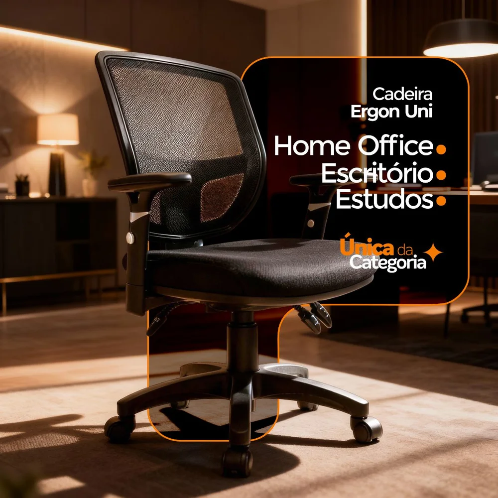 Cadeira De Escritório Diretor Oficial Ergon Uni - 1 Cadeira De Escritório Diretor Oficial Ergon Uni - 1