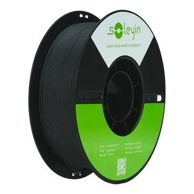 Filamento Soleyin Ultra Pla 1.75mm 1kg Matte Black (preto Fosco)