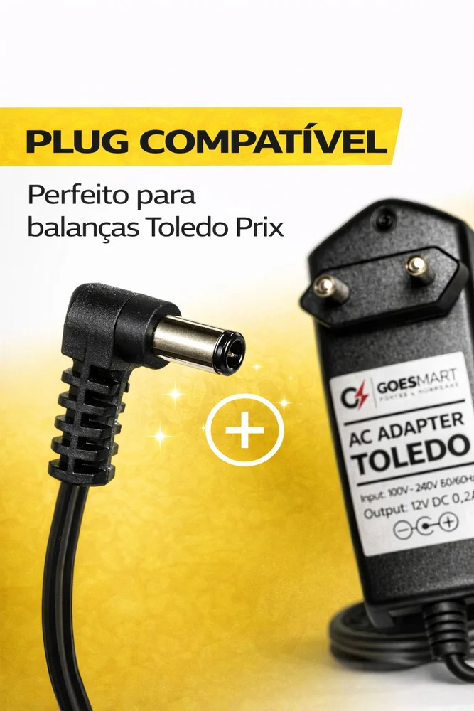 Imagem 5 de 5 do produto Fonte Carregador 12v 0,2a Compatível  Balança ToLEDo Prix