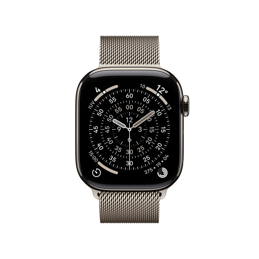 Imagem 5 de 5 do produto Apple Watch Series 11 Gps + Cellular - Caixa Natural De Titânio – 42 Mm - Pulseira Natural Estilo Milanês