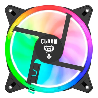 Cooler Fan Para Gabinete Noto Molex 4pin Preto Ventoinha Clanm Gamer