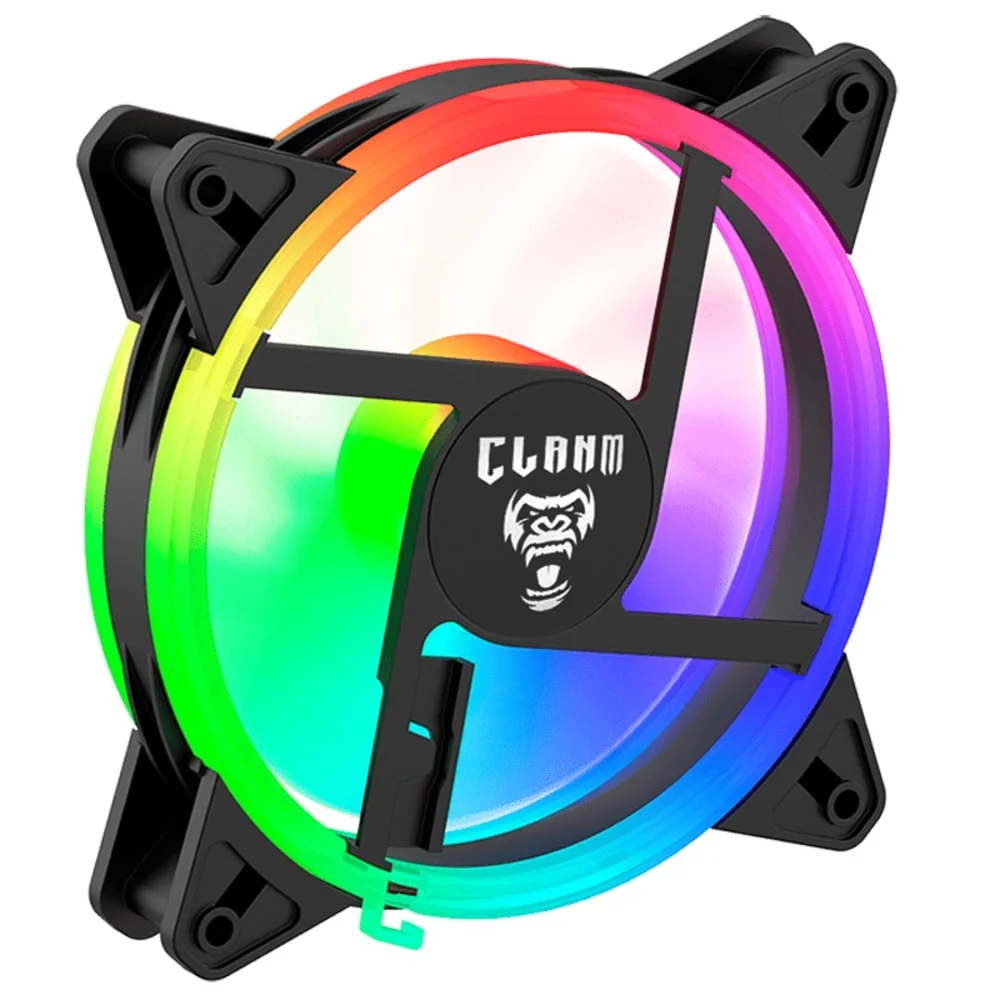 Cooler Fan Para Gabinete Noto Molex 4pin Preto Ventoinha Clanm Gamer 8