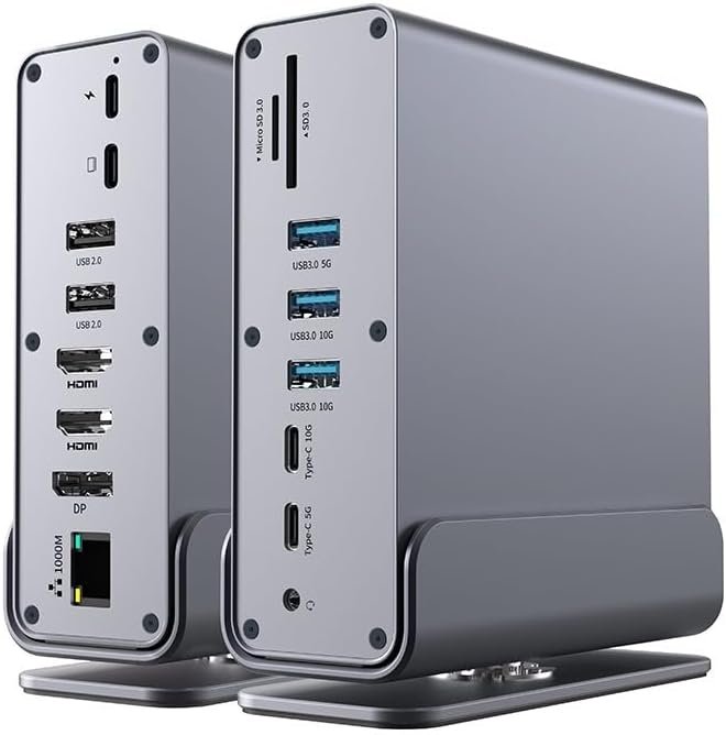 Dock Station 15 Em 1 Usb-c Com Portas Dp HDMI Sd/tf Macbook Pro/air