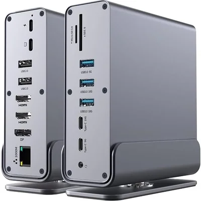 Dock Station 15 Em 1 Usb-c Com Portas Dp HDMI Sd/tf Macbook Pro/air