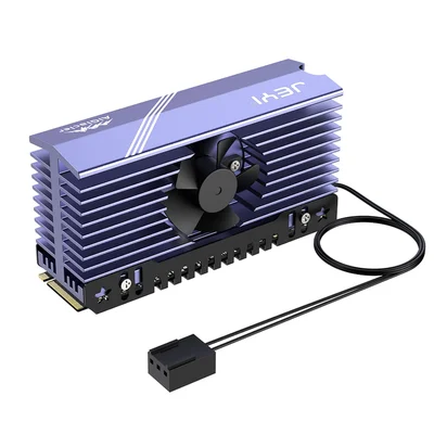Dissipador De Calor De Alumínio Para SSD M.2 2280 Com Ventoinha