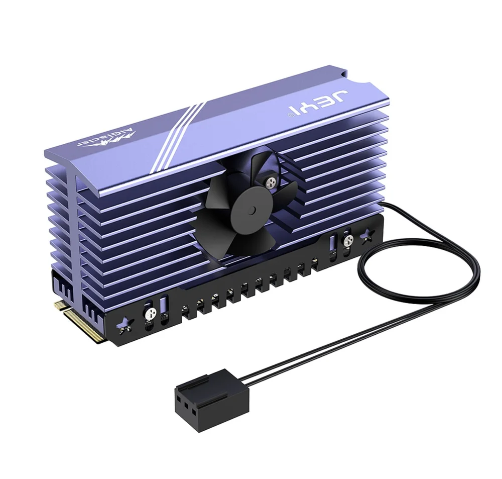 Dissipador De Calor De Alumínio Para SSD M.2 2280 Com Ventoinha