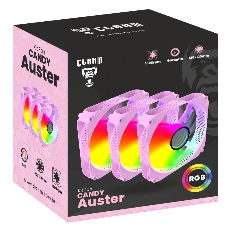 Kit 3 Fans Clanm Candy Auster 8