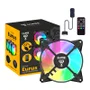 Kit Cooler Fan ARGB Clanm Eurus Com Controladora e Controle Remoto - 3 Unidades 120mm 3