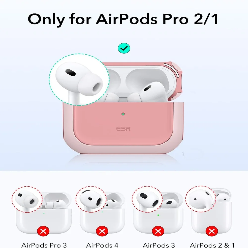Imagem 4 de 5 do produto Capa Esr Airpods Pro 2ª Geração Proteção Anti Queda Rosa