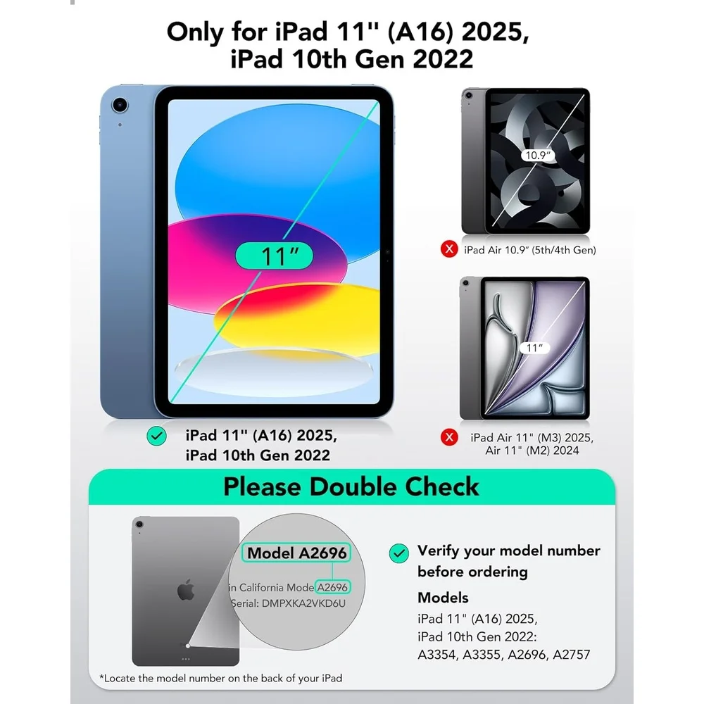 Imagem 4 de 5 do produto Esr Capa Ipad 11ª 10ª Ger. Proteção Resistente Preta