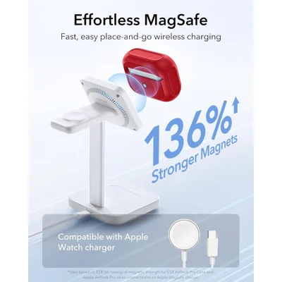 Capa Esr Airpods Pro 2ª 1ª Geração Magsafe Vermelho Escuro — foto 2