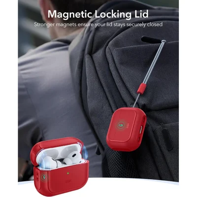 Capa Esr Airpods Pro 2ª 1ª Geração Magsafe Vermelho Escuro — foto 3