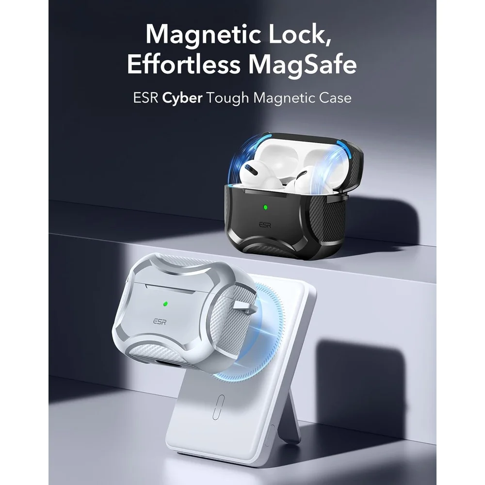 Imagem 5 de 5 do produto Capa Esr Airpods Pro 2 Magsafe Anti-queda Magnética Cinza