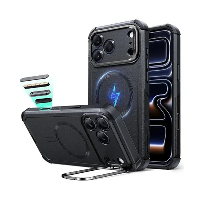 Capa Esr Iphone 17 Pro Halolock Suporte Stash Botão Câmera