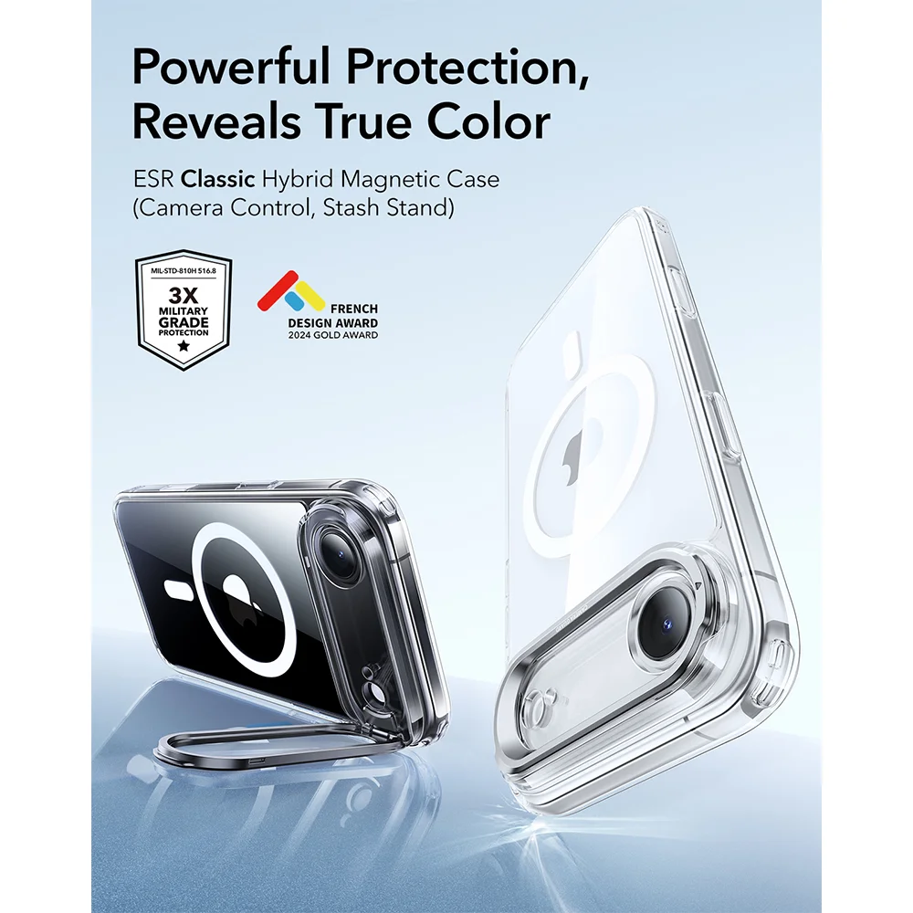 Imagem 4 de 5 do produto Capa Esr Iphone 17 Halolock Híbrida Suporte Transparente