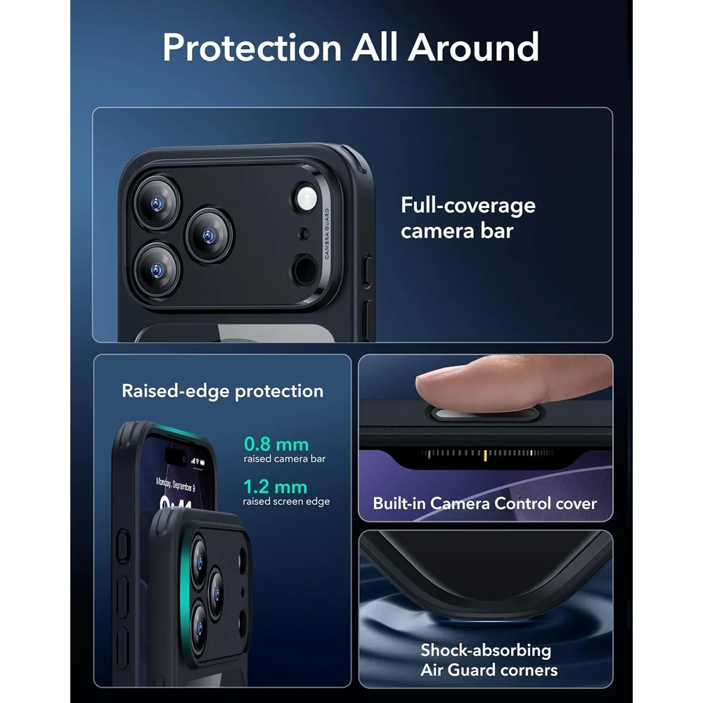Imagem 5 de 5 do produto Capa Esr Halolock Iphone 17 Pro C/ Magsafe Proteção Híbrida