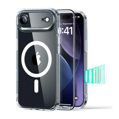 Capa Esr Iphone 17 Halolock Transparente Botão Câmera