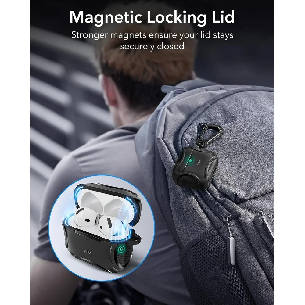 Imagem 3 de 5 do produto Capa Esr Para Airpods 4 (2024) Com Magsafe Preta