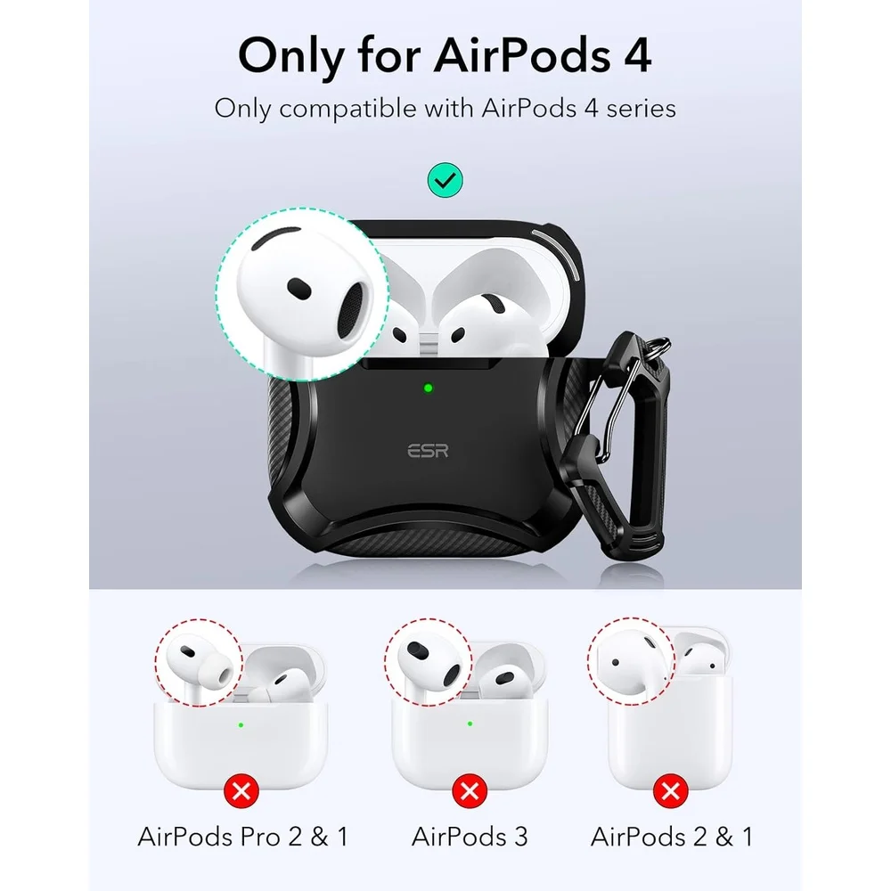 Imagem 4 de 5 do produto Capa Esr Para Airpods 4 (2024) Com Magsafe Preta
