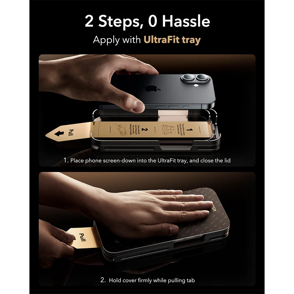 Imagem 2 de 5 do produto Película Esr Iphone 17/16 Pro Vidro Armorite Pro Ultrafit