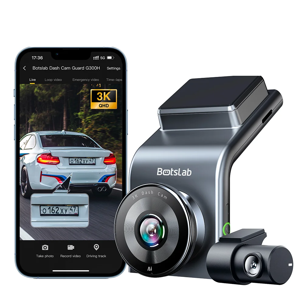 Botslab Dash Cam G300h Pro Câmera Veicular Dupla Full Hd