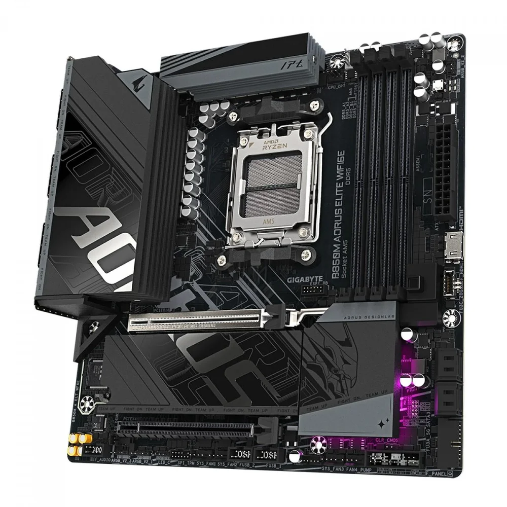 Imagem 3 de 5 do produto Placa Mãe Gigabyte B850m Aorus Elite Wifi6e, Chipset B850, Amd Am5, Matx, Ddr5