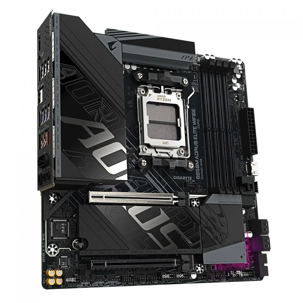 Imagem 5 de 5 do produto Placa Mãe Gigabyte B850m Aorus Elite Wifi6e, Chipset B850, Amd Am5, Matx, Ddr5