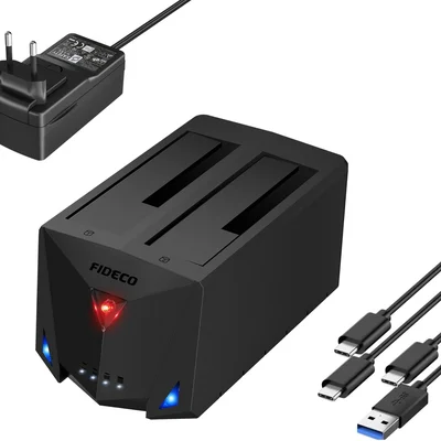 Dock Station 2 Baias Hdd Sata/ssd 2.5/3.5 Usb3.0 Clone Offline