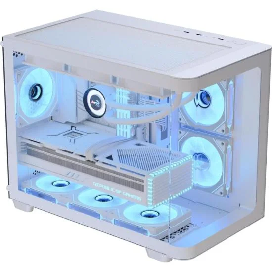 Imagem 4 de 5 do produto Gabinete Gamer Aerocool Atx P300c Branco Lateral Vidro