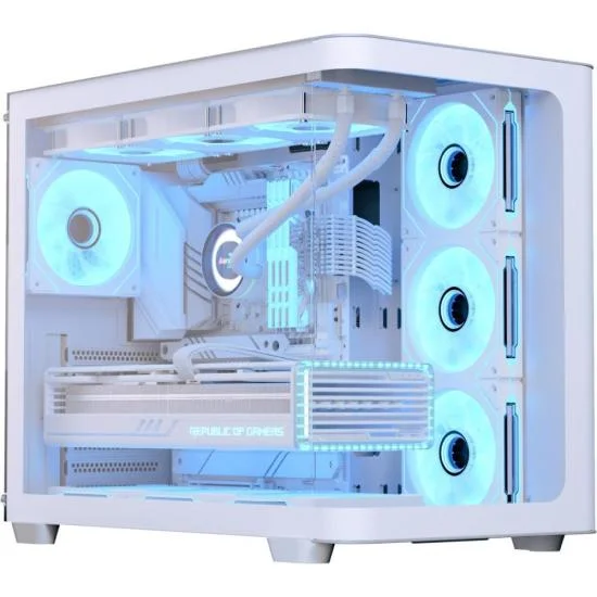 Gabinete Gamer Aerocool Atx P500c Branco Lateral Vidro
