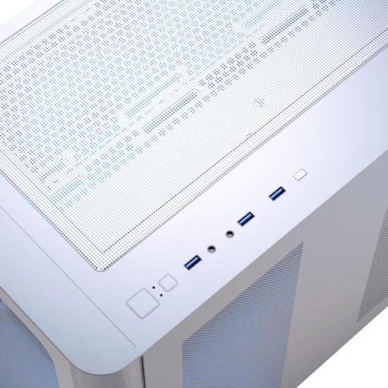 Imagem 3 de 5 do produto Gabinete Gamer Aerocool Atx P500c Branco Lateral Vidro