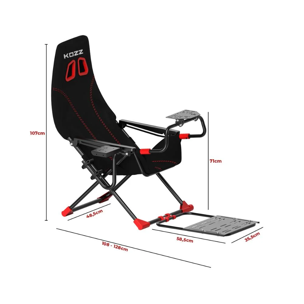 Imagem 4 de 5 do produto Cockpit Gamer Dobrável Assento Ergonômico Para Simulador Racing