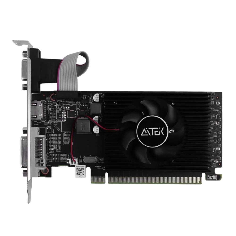Imagem 3 de 5 do produto Placa De Vídeo GDDR3 2gb PCi Express 2.0 16x, Clock 625mhz, HDMI Dvi Vga, Ideal Para Upgrades