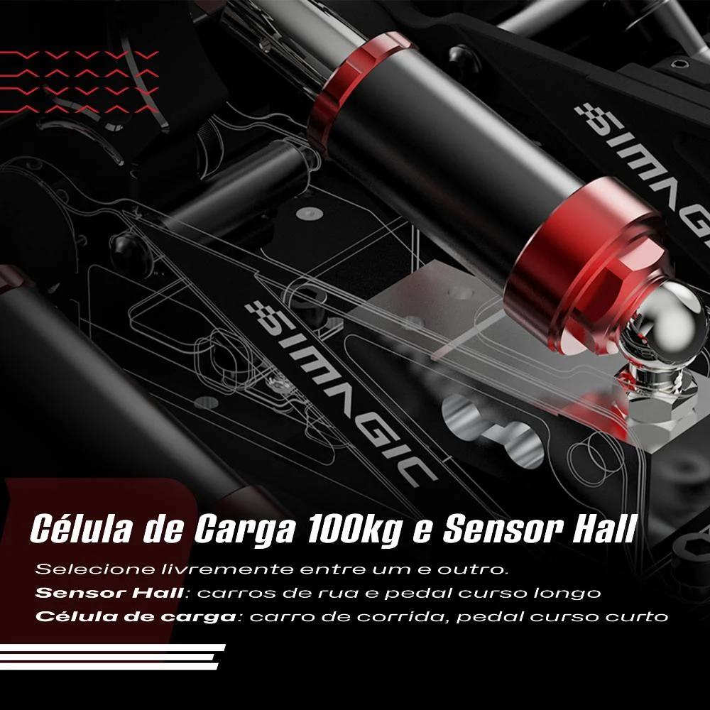 P1000 Dual Pedal - Célula De Carga 100kg - Simagic