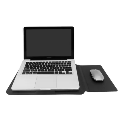 Capa Sleeve Com Suporte E Deskpad Preta Para Macbook 16’’