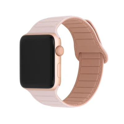 Pulseira De Silicone Magnética Para Apple Watch 38-41mm Rosa,   Iplace
