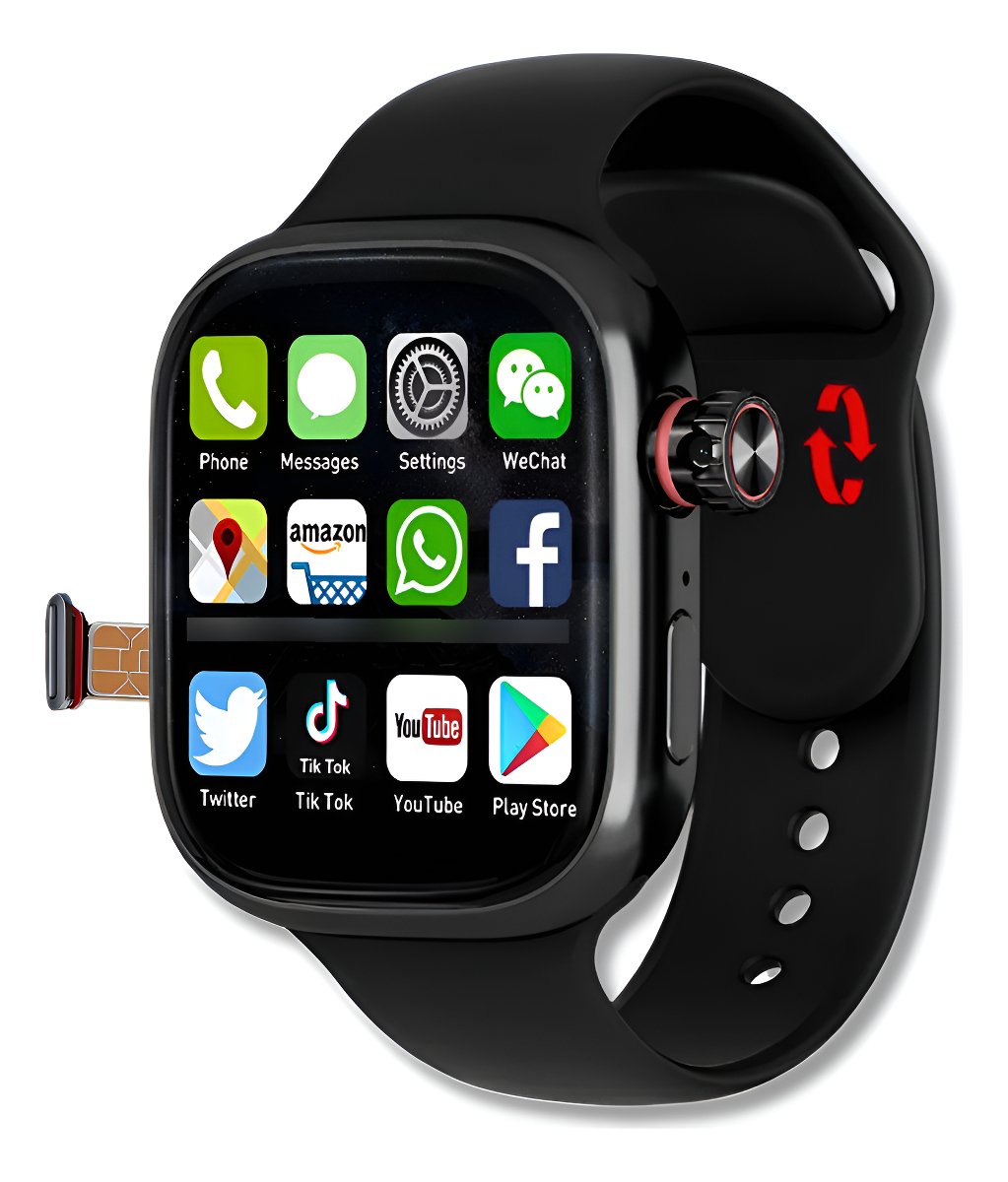 Relógio Smartwatch 4g Horizon Lite AmoLED C/câmera Giratória Preto