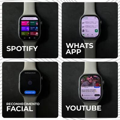 Relógio Smartwatch 4g Horizon Lite AmoLED C/câmera Giratória Preto 15