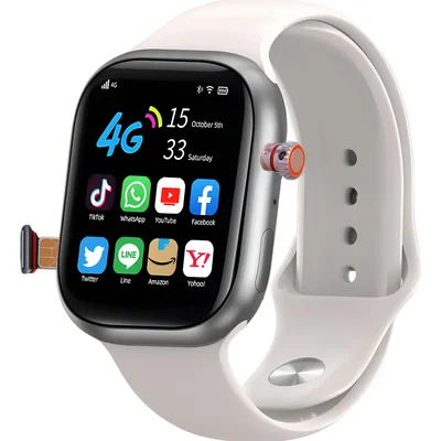 Relógio Smartwatch 4g Horizon Lite AmoLED C/câmera Giratória- Prata