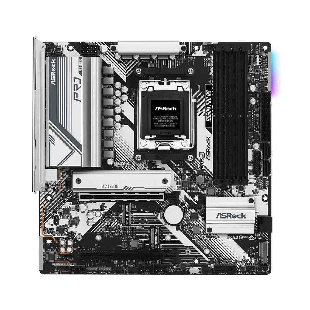 Imagem 3 de 5 do produto Placa Mãe Asrock B650m Pro Rs Am5 4xDDR5 Chipset Amd B650 Matx