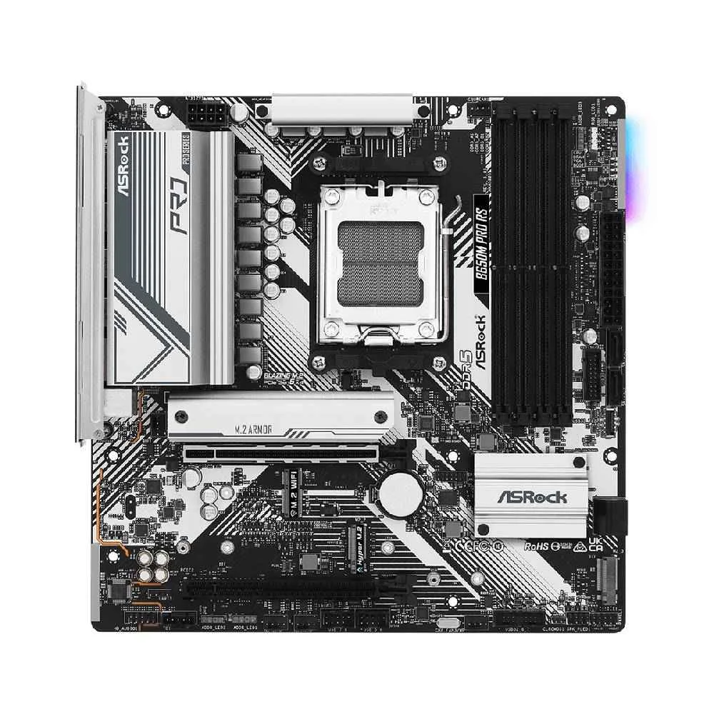 Imagem 4 de 5 do produto Placa Mãe Asrock B650m Pro Rs Am5 4xDDR5 Chipset Amd B650 Matx